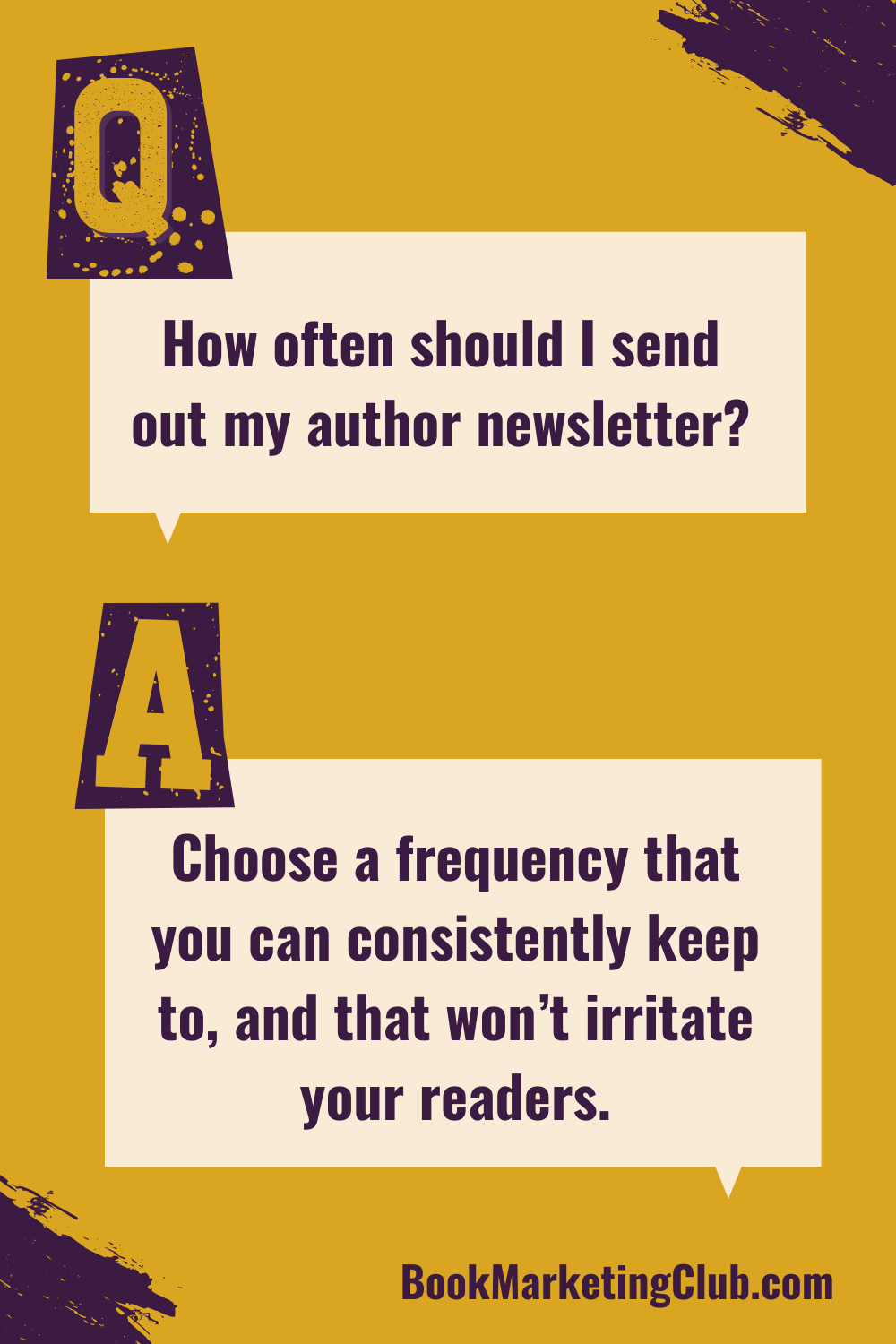 How often should I send an author newsletter